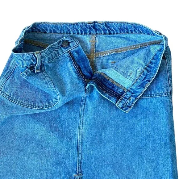 Polo Jeans Co. Ralph Lauren Skirt Womens Size 6 Blue Denim Maxi Front Slit - Picture 6 of 8